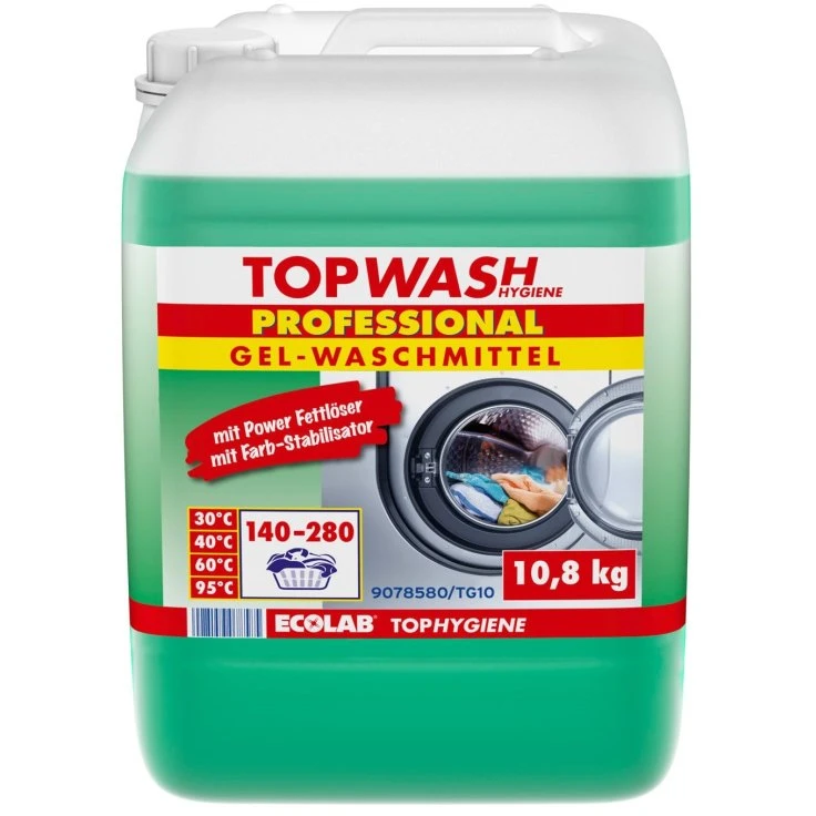 ECOLAB Topwash Professional żelowy detergent - 10,8 kg - kanister, 140 prań