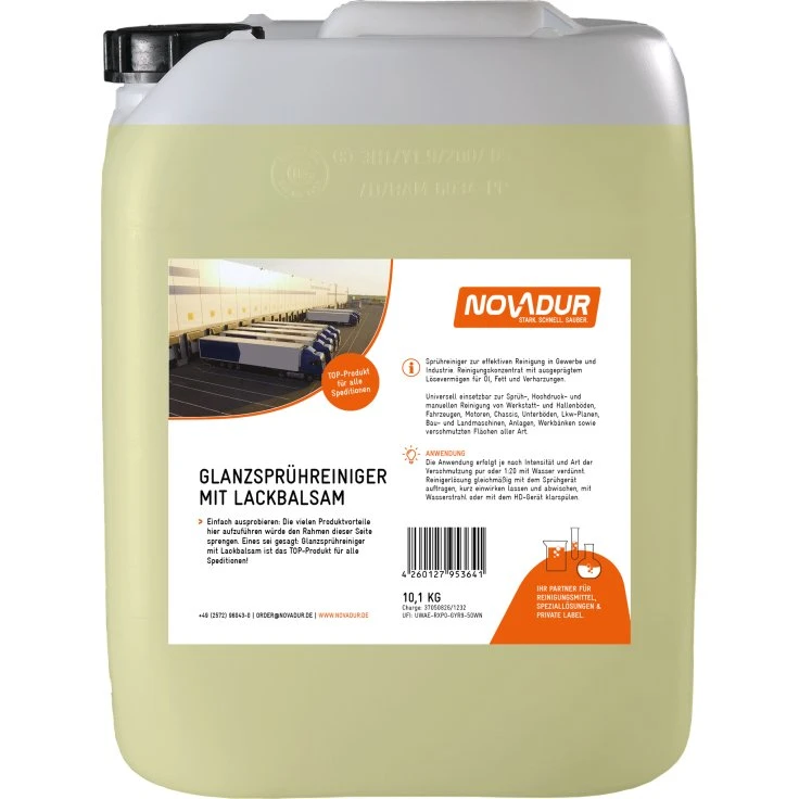 Środek do czyszczenia i nabłyszczania – NOVADUR Gloss Spray Cleaner with Paint Balm – Novadur – 10 l