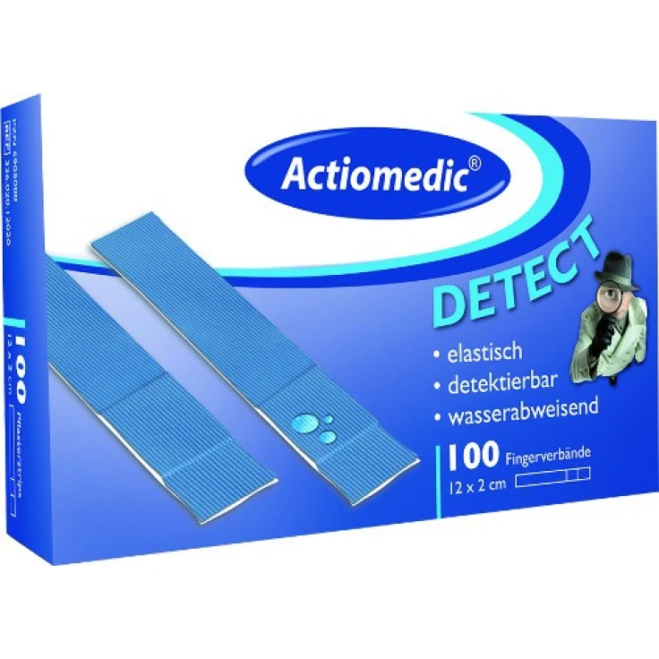 Actiomedic® DETECT bandaże na palce - 1 opakowanie = 100 sztuk, 12 x 2 cm